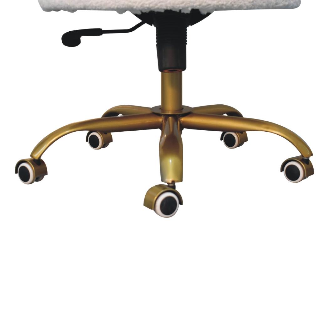 White Bouclé Swivel Chair | Upholstered Accent Seating | Soft Contemporary Style