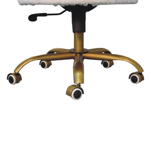 White Bouclé Swivel Chair | Upholstered Accent Seating | Soft Contemporary Style