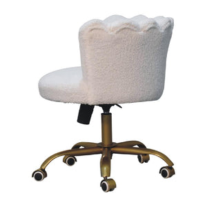 White Bouclé Swivel Chair | Upholstered Accent Seating | Soft Contemporary Style