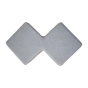 White Bouclé Twin Footstool | Upholstered Accent Stool | Contemporary Soft Seating