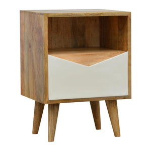 White Envelope Bedside Table | Bedroom Nightstand