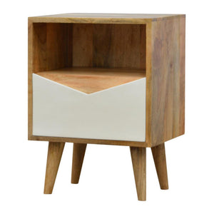 White Envelope Bedside Table | Bedroom Nightstand
