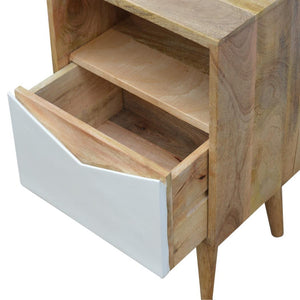 White Envelope Bedside Table | Bedroom Nightstand