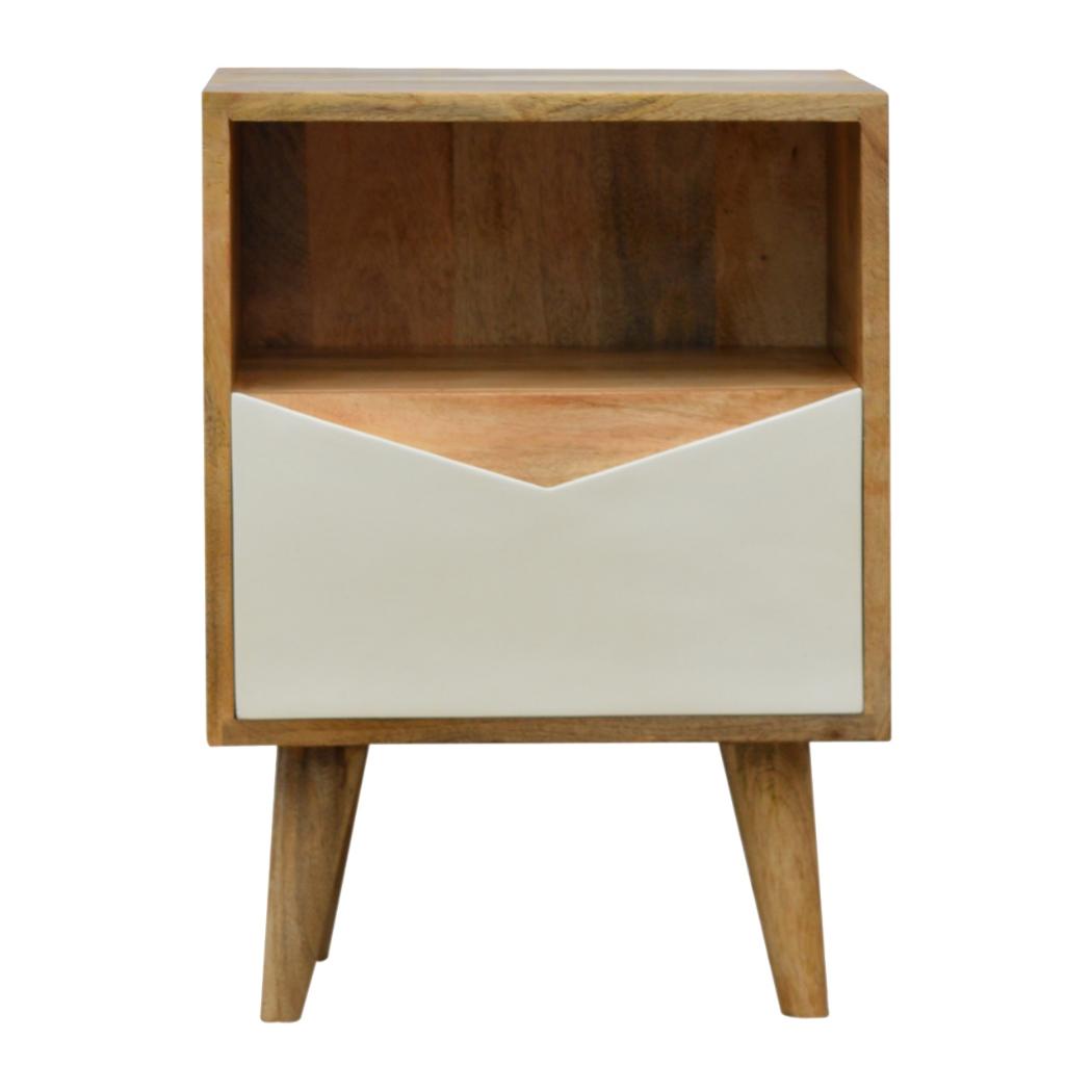 White Envelope Bedside Table | Bedroom Nightstand