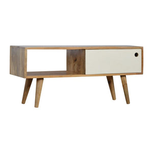 White Sliding Media Unit | Sliding Storage | Contemporary TV Unit