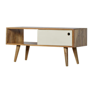 White Sliding Media Unit | Sliding Storage | Contemporary TV Unit
