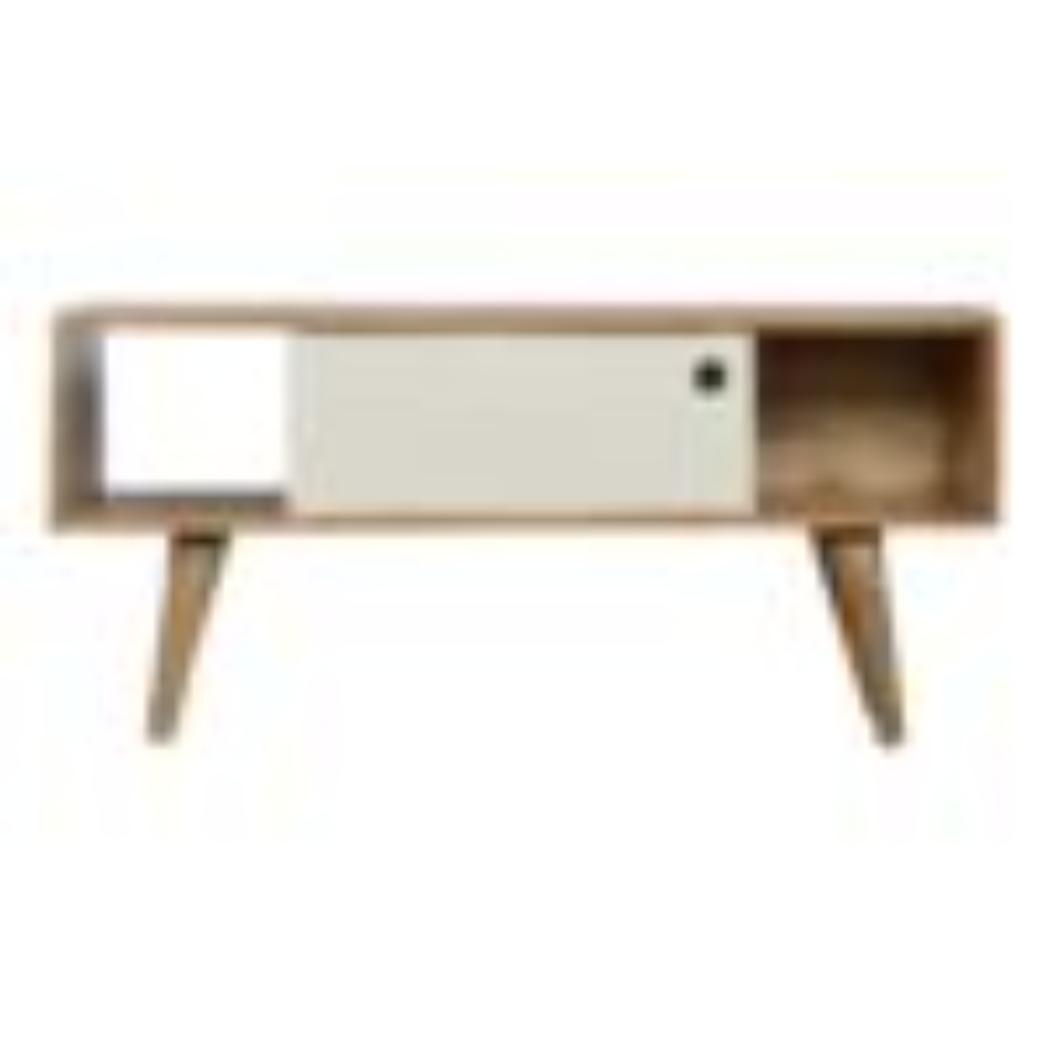 White Sliding Media Unit | Sliding Storage | Contemporary TV Unit
