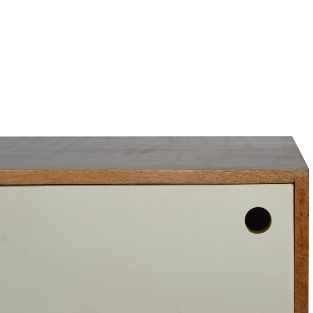 White Sliding Media Unit | Sliding Storage | Contemporary TV Unit