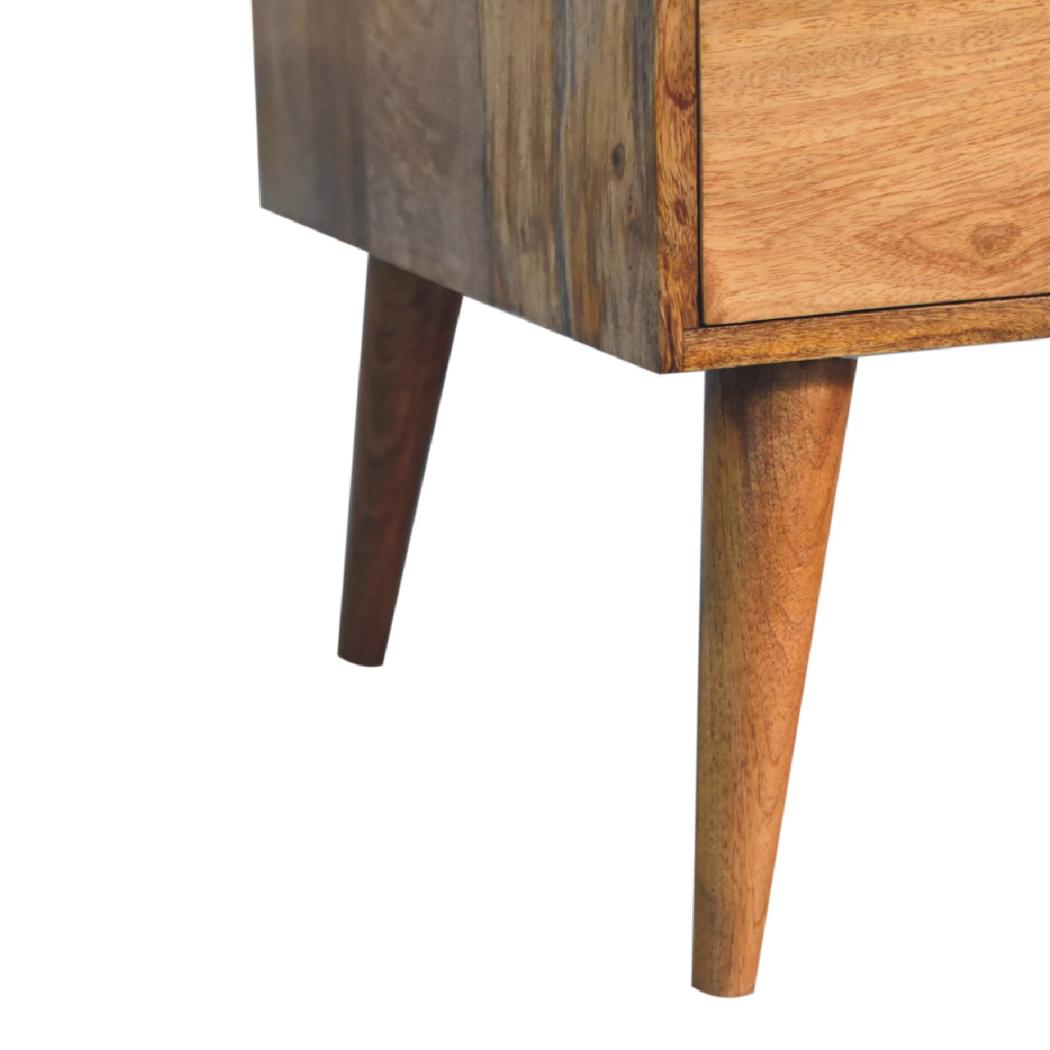 Woven Aztec Coffee Table | Solid Mango Wood & Woven Detail | Natural Wood Finish | Hand-Woven Detail