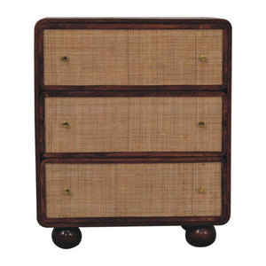 Woven Storage Chest | Chestnut Finish | Textured Design