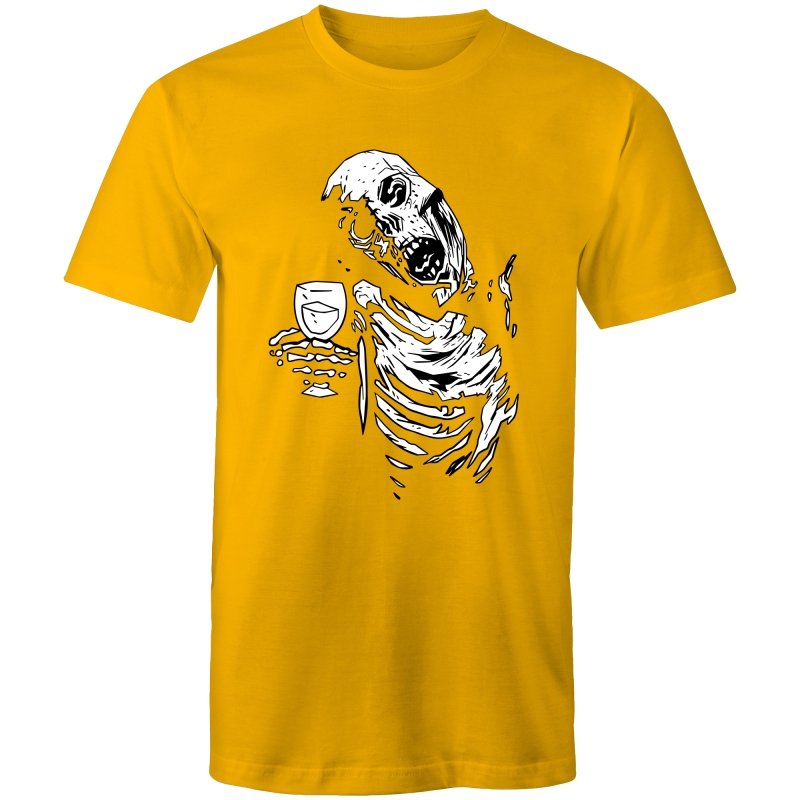Men's Funky Drinking Skeleton T-shirt