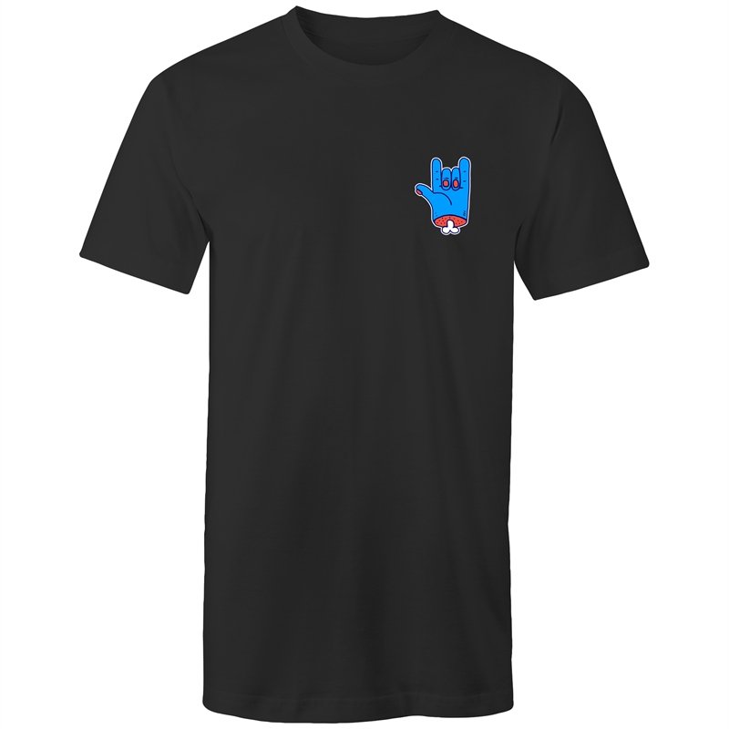 Men's Long Styled Rock Monster Pocket T-shirt