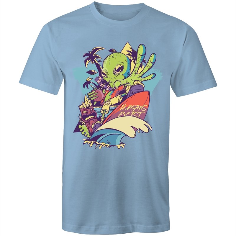 Men's Cool Surfing Alien T-shirt