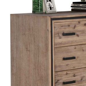 Solid Acacia Tallboy With 5 Storage Drawers