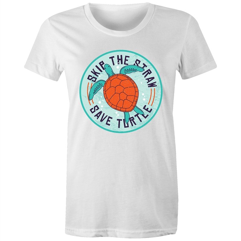 Women's Skip The Straw Save Turtles T-shirt