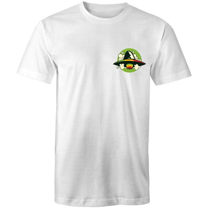 Men's Rasta Coloured Space Ship Pocket Print T-shirt
