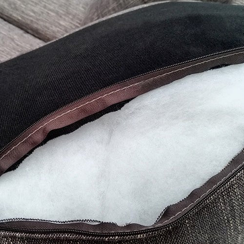 Brown 2 Seater Fabric Sofa Lounge With Wooden Legs