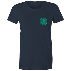 Women's Yoga Logo Pocket Print T-shirt