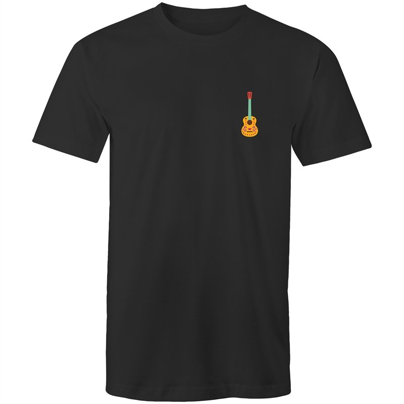 Men's Hippie Guitar Pocket T-shirt