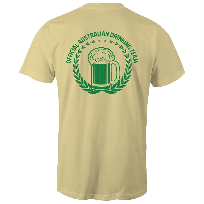 Men's Australian Drinking Team (Front + Back Print) T-shirt