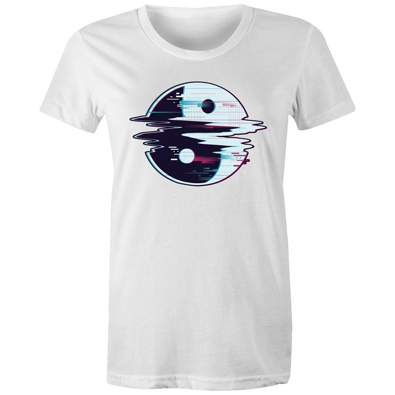 Women's Glitching Yin Yang T-shirt