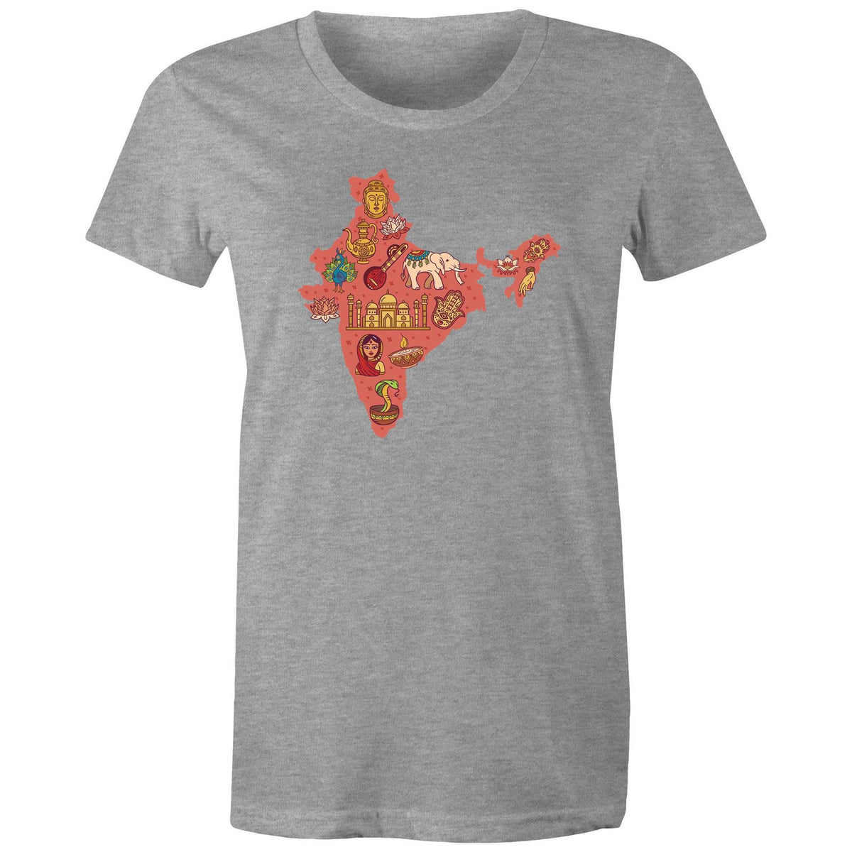 Women's Map Of India T-shirt
