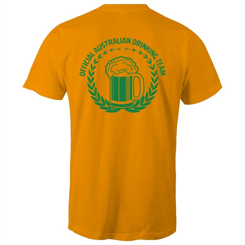 Men's Australian Drinking Team (Front + Back Print) T-shirt