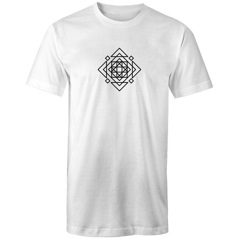 Men's Long Styled Abstract Logo T-shirt