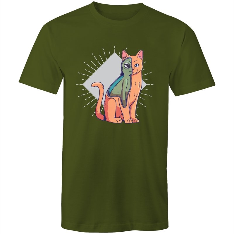 Men's Abstract Cat Alien T-shirt