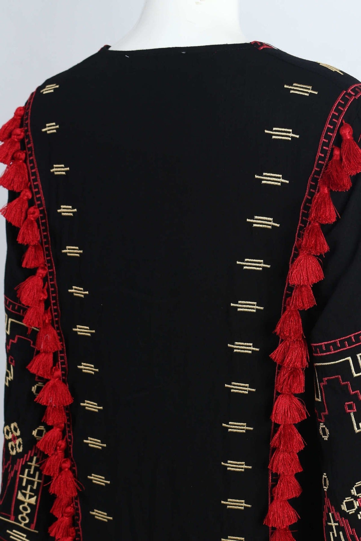 Vintage Gypsy Styled Boho Top | Long Sleeves + Tassels | S-XL