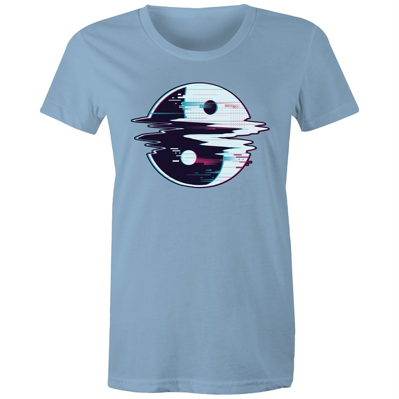 Women's Glitching Yin Yang T-shirt