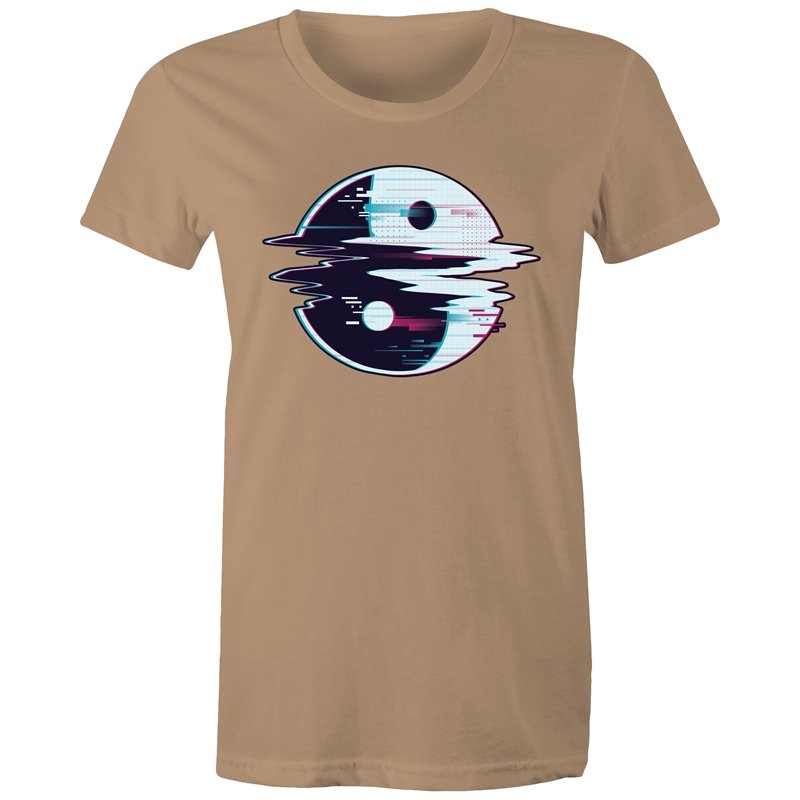 Women's Glitching Yin Yang T-shirt