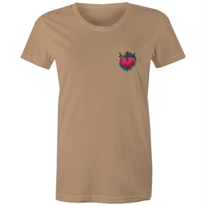 Women's Heart Swords Pocket T-shirt