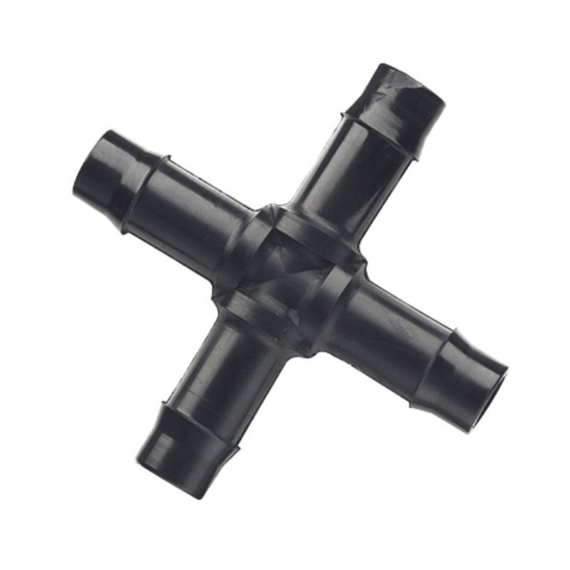 13mm Cross Connector | Barbed | 20 Pack
