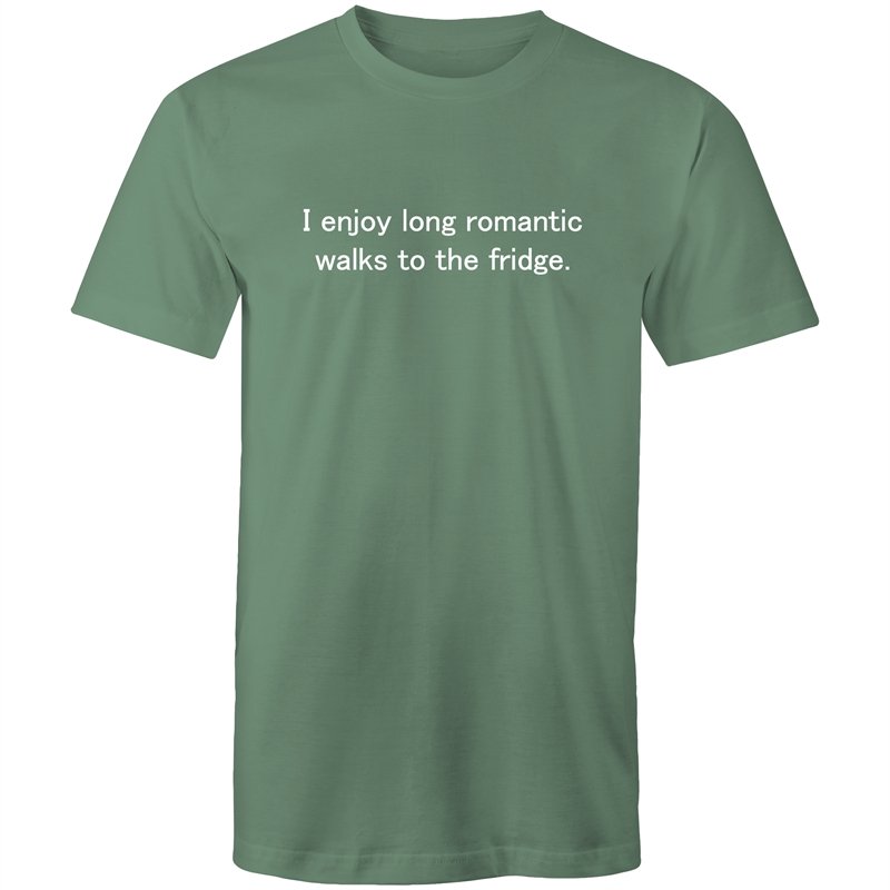 Men's Funny I Enjoy Long Romantic Walks To The Fridge T-shirt