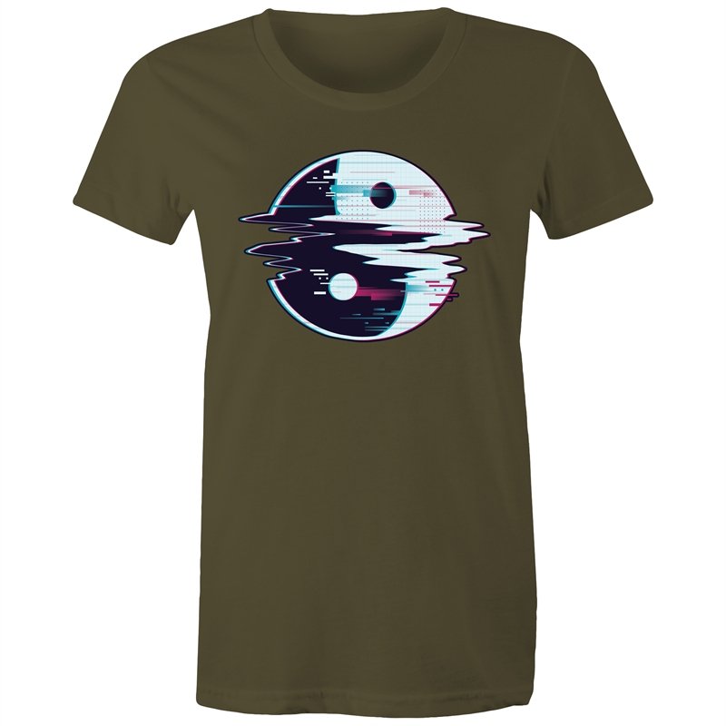 Women's Glitching Yin Yang T-shirt