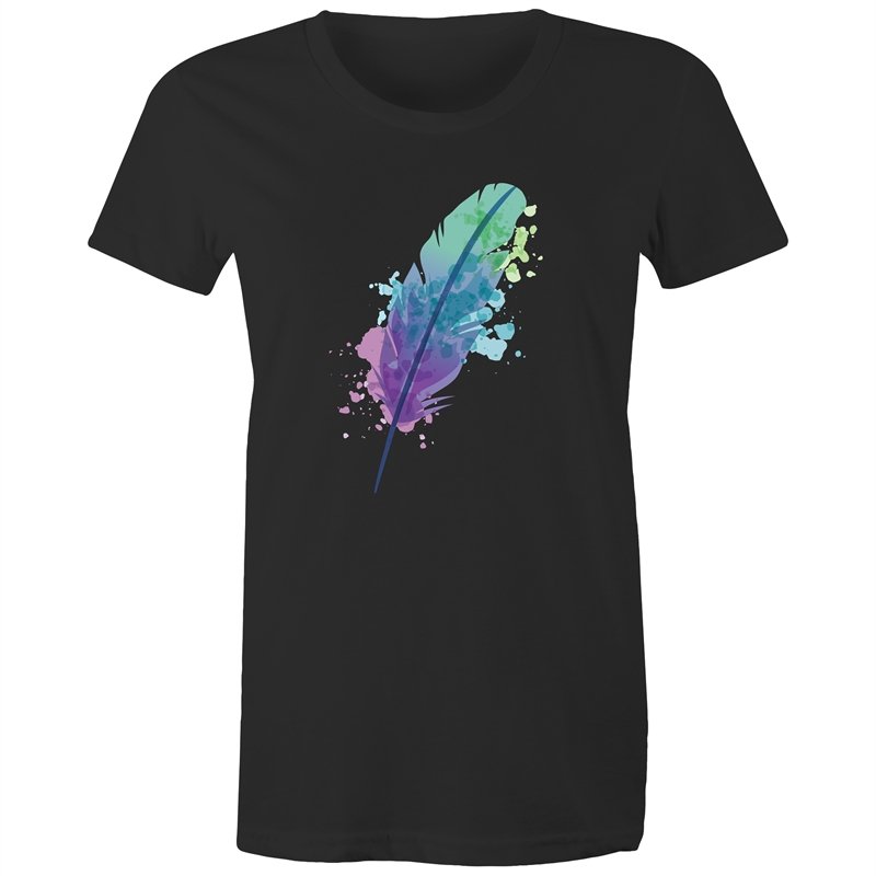 Women's Watercolour Feather T-shirt