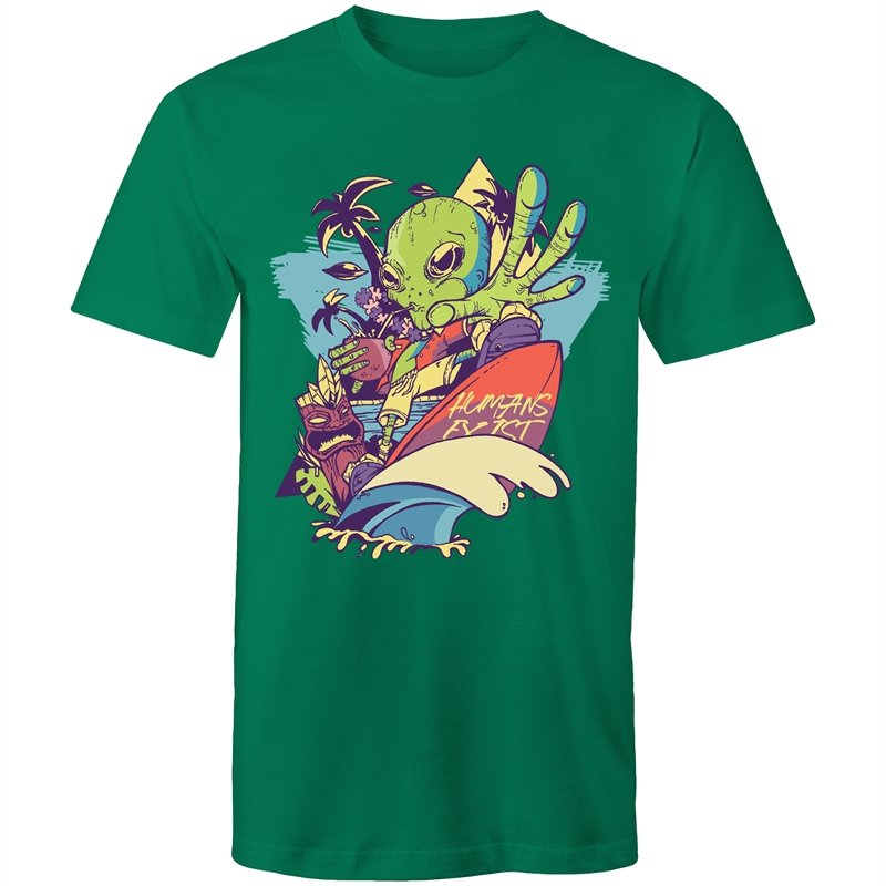 Men's Cool Surfing Alien T-shirt