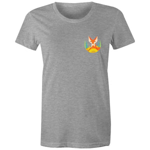 Women's Geometric Fox Pocket T-shirt