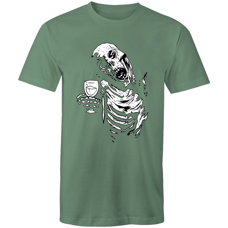 Men's Funky Drinking Skeleton T-shirt