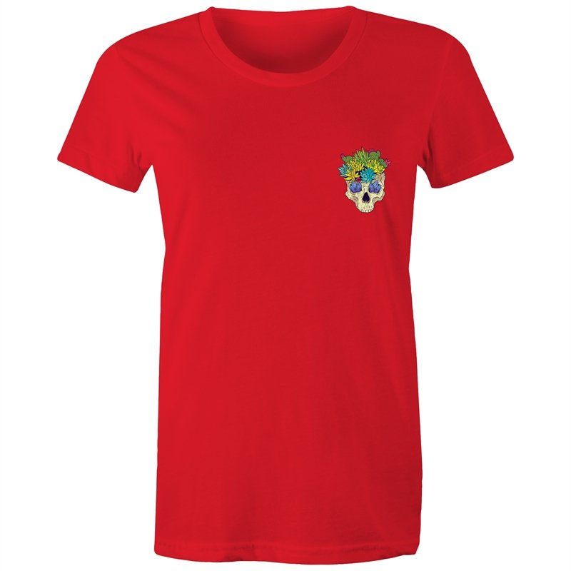 Women's Cactus Skull Pocket T-shirt