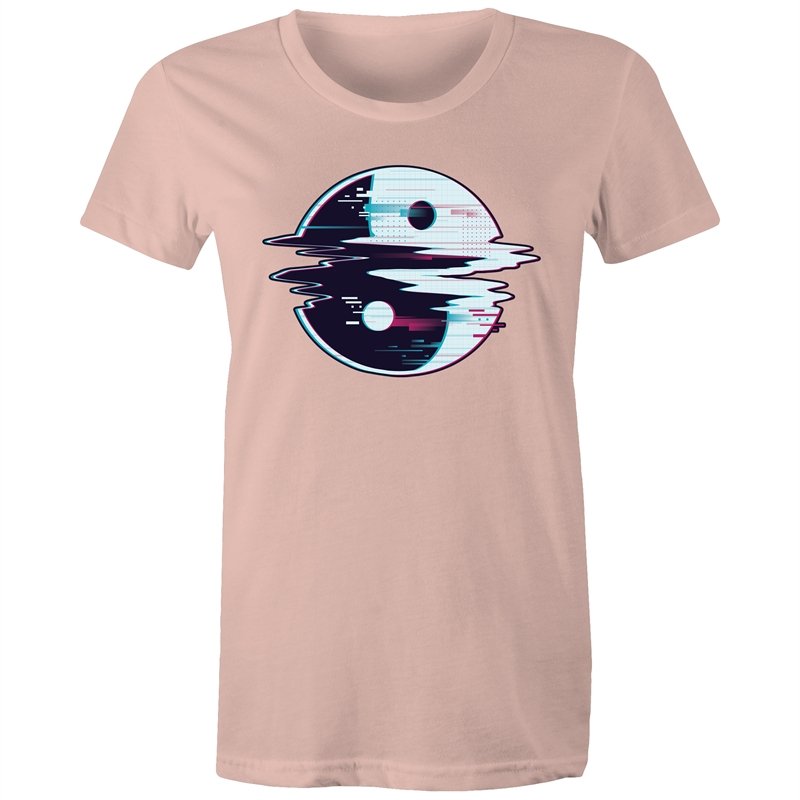 Women's Glitching Yin Yang T-shirt