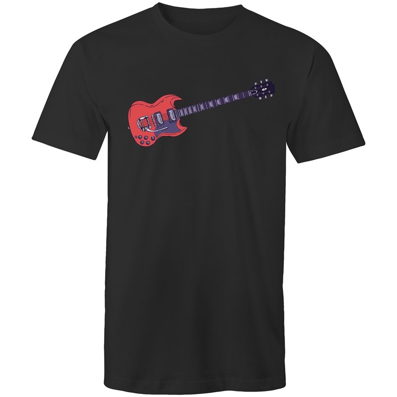 Men's Red Guitar T-shirt