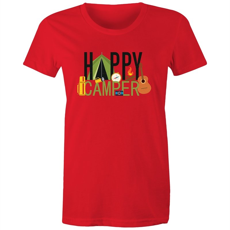 Women's Happy Camper Camping T-shirt
