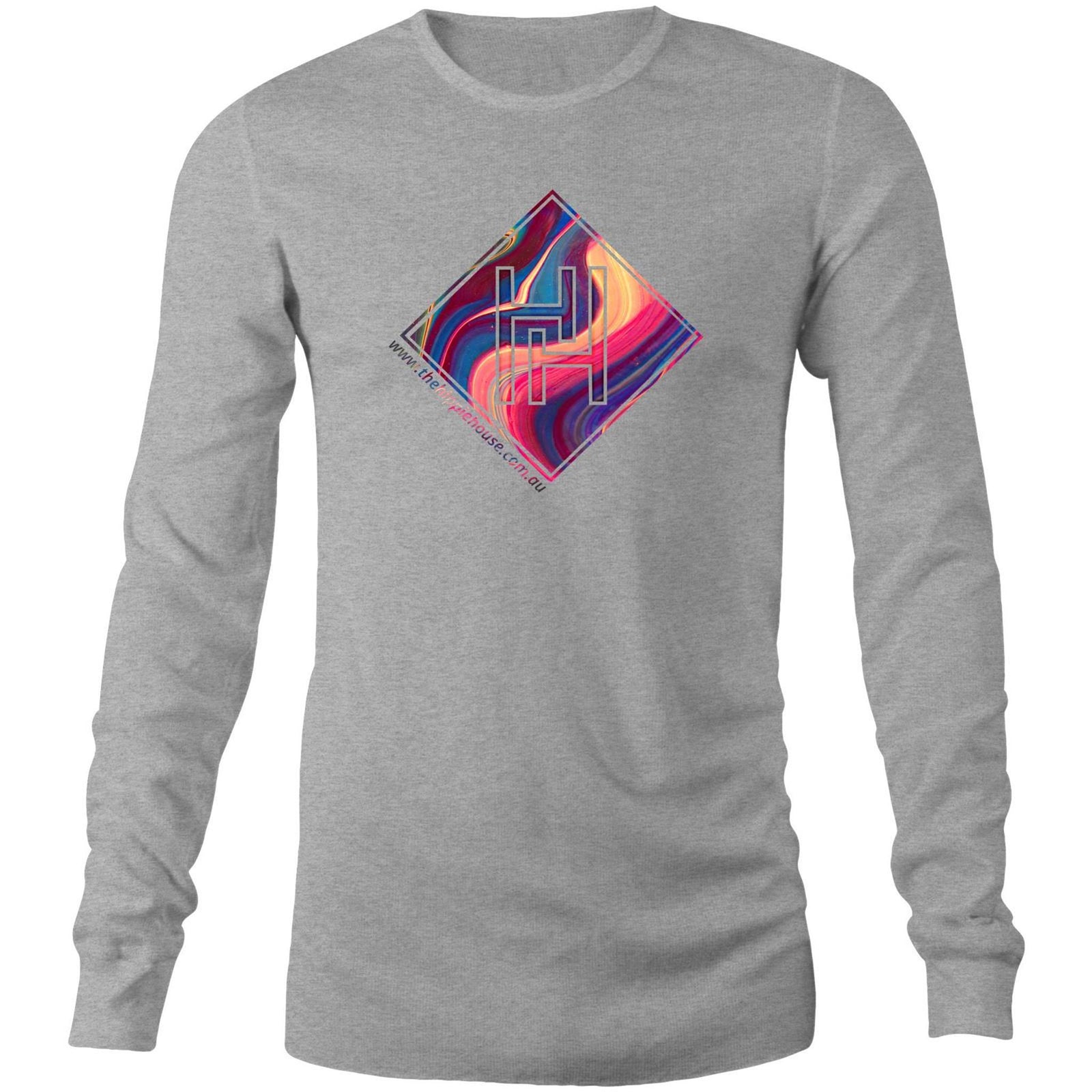 Men's Long Sleeve T-Shirt With Space Marble Print