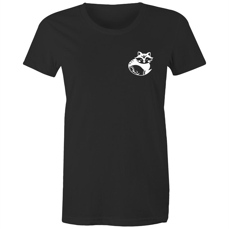 Women's Cute Fox Pocket Print T-shirt