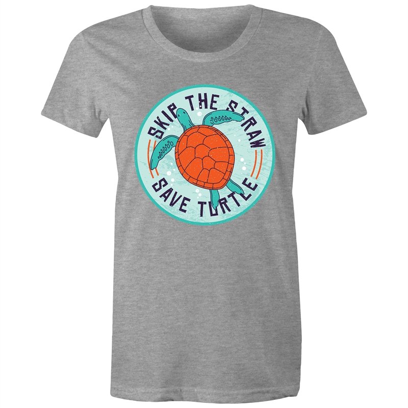 Women's Skip The Straw Save Turtles T-shirt