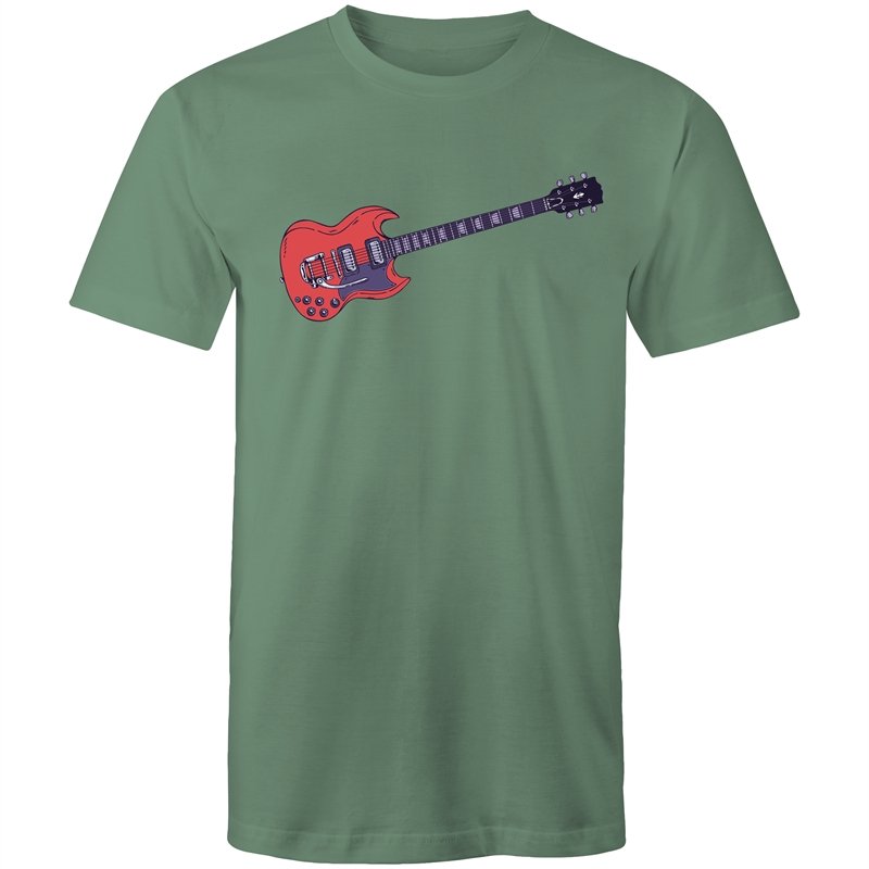 Men's Red Guitar T-shirt