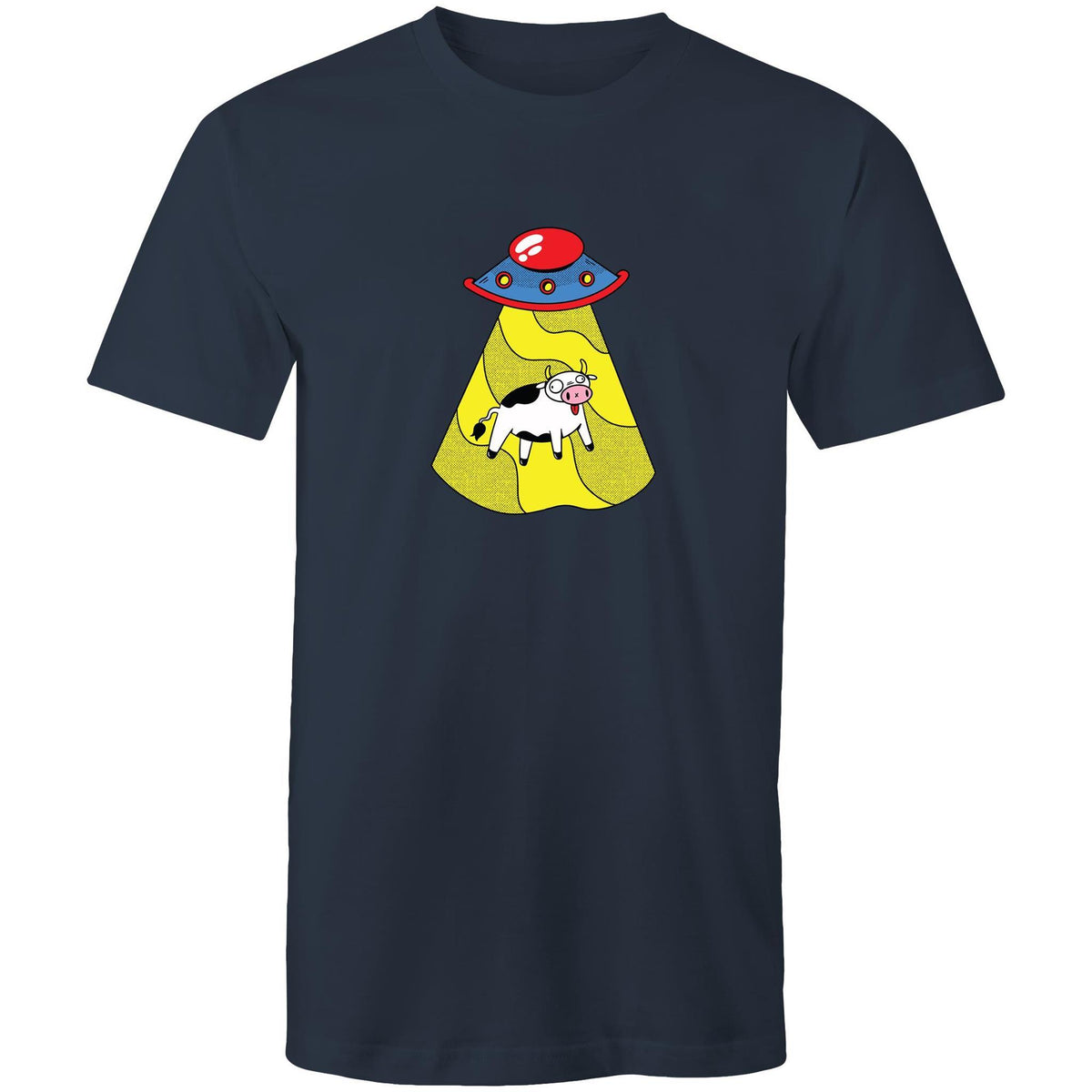 Men's UFO Cow Cartoon T-shirt