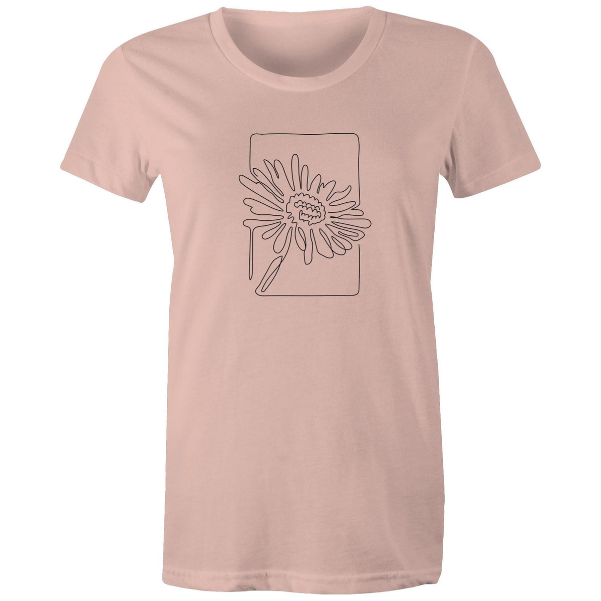Women's Flower Line Art T-shirt